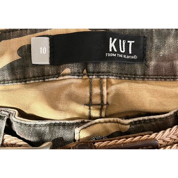 KUT From The Kloth (Size 10) Connie Mid Rise Ankle Skinny Camo Jeans - Picture 3 of 8